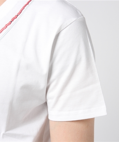 JACKROSE（ジャックローズ）の「ネイティブ･ネックレスVネックTシャツ（Tシャツ/カットソー・メンズ・ブラック/ホワイト・L/M）」の6枚目の写真