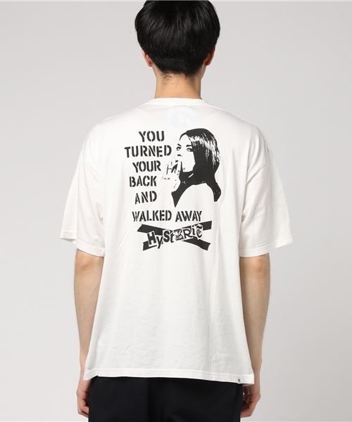 HYSTERIC GLAMOUR(ヒステリックグラマー)の「WALKED AWAY プリント Tシャツ(Tシャツ/カットソー・メンズ・ブルー/ホワイト/ブラック・X-SMALL/MEDIUM/SMALL/LARGE)」の13枚目の写真