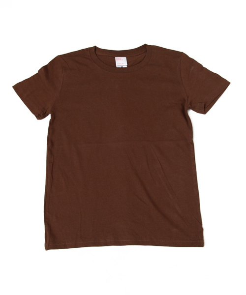 14+（イチヨンプラス）の「レディース無地Tシャツ（Tシャツ/カットソー・レディース・ブラック/カーキ/スカイブルー/ブラウン/ナチュラル/ネイビー/パープル/ホワイト/オレンジ/ブルー/グレー・MEDIUM/SMALL/LARGE）」の4枚目の写真