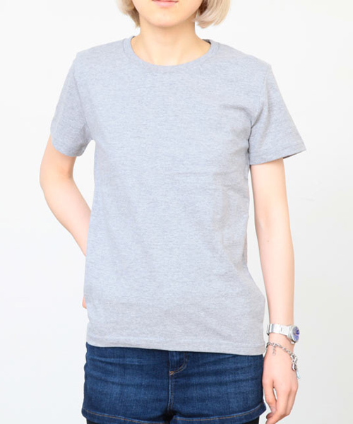 14+（イチヨンプラス）の「レディース無地Tシャツ（Tシャツ/カットソー・レディース・ブラック/カーキ/スカイブルー/ブラウン/ナチュラル/ネイビー/パープル/ホワイト/オレンジ/ブルー/グレー・MEDIUM/SMALL/LARGE）」の3枚目の写真