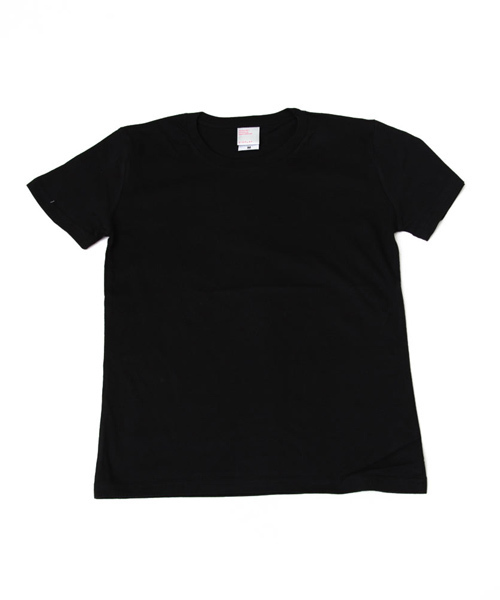 14+（イチヨンプラス）の「レディース無地Tシャツ（Tシャツ/カットソー・レディース・ブラック/カーキ/スカイブルー/ブラウン/ナチュラル/ネイビー/パープル/ホワイト/オレンジ/ブルー/グレー・MEDIUM/SMALL/LARGE）」の2枚目の写真