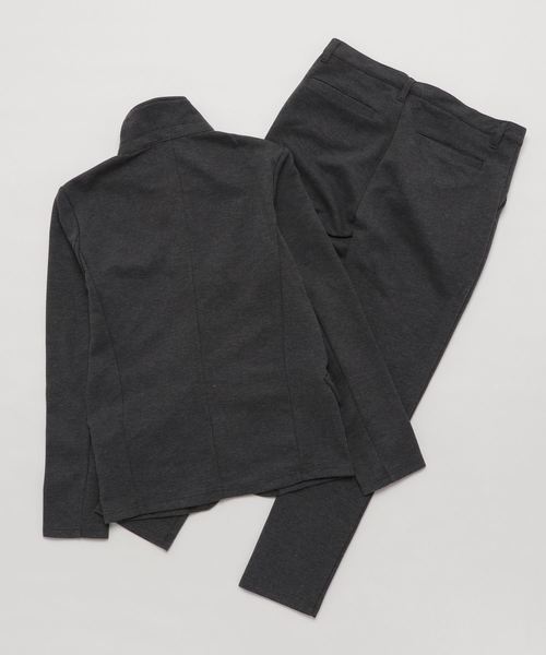 Vicci(ビッチ)の「『vicci/ヴィッチ』カルゼニット イタリアンカラージャケット&パンツ【上下セットアップ】(セットアップ・メンズ・ブラック/ネイビー/グレー/ベージュ系その他/チャコール・M/L)」の12枚目の写真