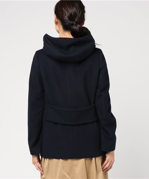 un dix cors（アンディコール）の「フード付ショートコート（その他アウター・レディース・ライトブルー/ライトベージュ/ネイビー・ﾌﾘ-）」の9枚目の写真