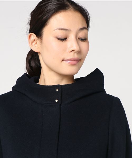 un dix cors（アンディコール）の「フード付ショートコート（その他アウター・レディース・ライトブルー/ライトベージュ/ネイビー・ﾌﾘ-）」の14枚目の写真