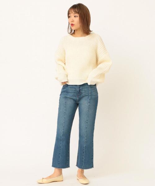 Another Edition（アナザーエディション）の「ワッフルBIG  PO（ニット/セーター・レディース・ネイビー/オフホワイト/ライトピンク・FREE）」の22枚目の写真