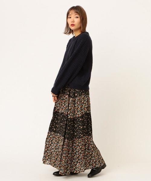 Another Edition（アナザーエディション）の「ワッフルBIG  PO（ニット/セーター・レディース・ネイビー/オフホワイト/ライトピンク・FREE）」の21枚目の写真