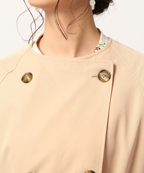 GLOBAL WORK（グローバルワーク）の「2WAYトレンチコート/775878　《スプリングコート》（トレンチコート・レディース・ライトグレー/ベージュ/ネイビー/カーキ/ブルー・LARGE/MEDIUM）」の14枚目の写真