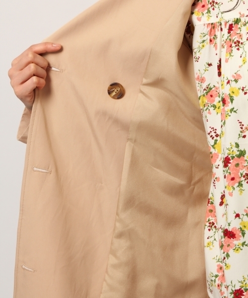 GLOBAL WORK（グローバルワーク）の「2WAYトレンチコート/775878　《スプリングコート》（トレンチコート・レディース・ライトグレー/ベージュ/ネイビー/カーキ/ブルー・LARGE/MEDIUM）」の7枚目の写真