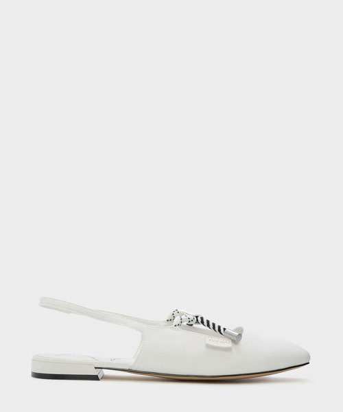 CHARLES & KEITH(チャールズ & キース)の「ロープディテールスリングバックフラット / ROPE DETAIL SLINGBACK FLATS(パンプス・レディース・ホワイト/レッド・23cm/24.5cm/23.5cm/25cm)」の1枚目の写真