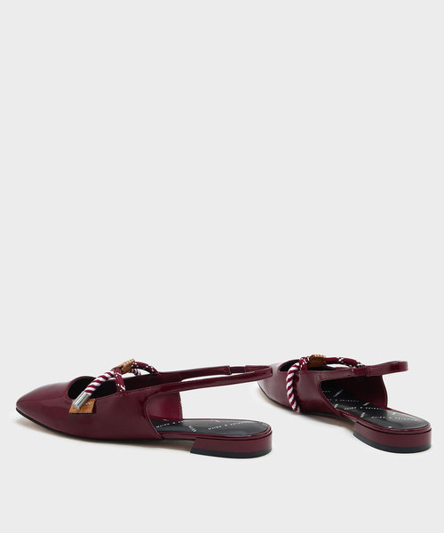 CHARLES & KEITH(チャールズ & キース)の「ロープディテールスリングバックフラット / ROPE DETAIL SLINGBACK FLATS(パンプス・レディース・ホワイト/レッド・23cm/24.5cm/23.5cm/25cm)」の5枚目の写真