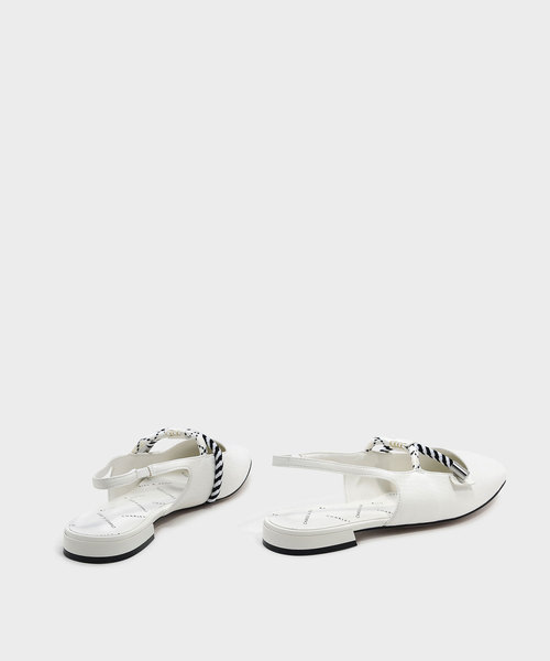 CHARLES & KEITH(チャールズ & キース)の「ロープディテールスリングバックフラット / ROPE DETAIL SLINGBACK FLATS(パンプス・レディース・ホワイト/レッド・23cm/24.5cm/23.5cm/25cm)」の11枚目の写真