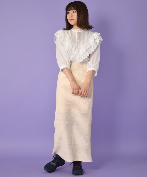 w closet(ダブルクローゼット)の「重ねフリルレースブラウス(シャツ/ブラウス・レディース・オフホワイト・FREE)」の11枚目の写真