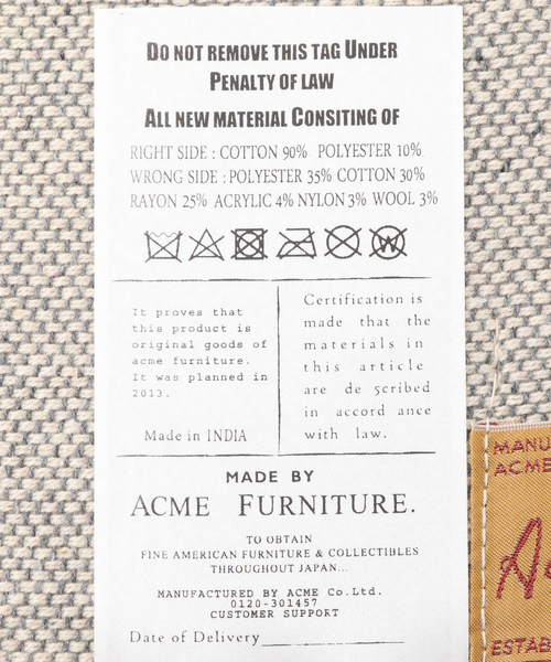 ACME FURNITURE（アクメファニチャー）の「VINE YARD RUG 45x70 バインヤードラグ（ラグ/マット・レディース・ブラウン/チャコールグレー/アイボリー・FREE）」の11枚目の写真