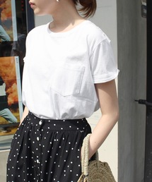 SLOBE IENA | HANES×SLOBE 別注 USコットン クルーポケットTシャツ◆(Tシャツ/カットソー)