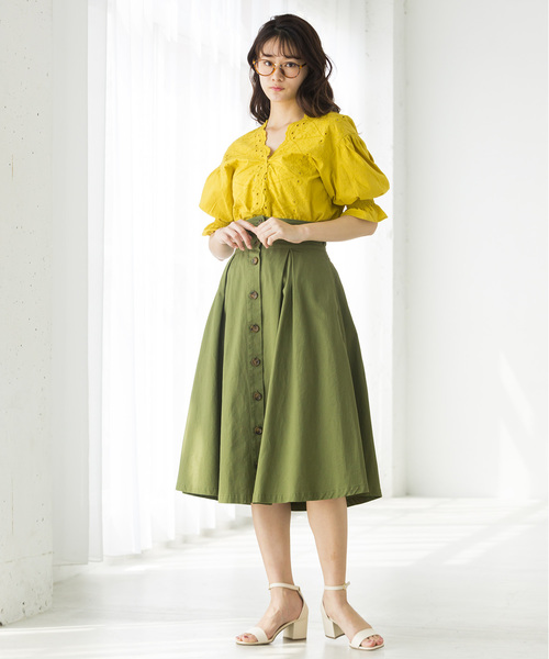 WEGO（ウィゴー）の「WEGO/スカラップコットンレースブラウス（シャツ/ブラウス・レディース・ライトピンク/ブラック/ホワイト/イエロー・FREE）」の8枚目の写真