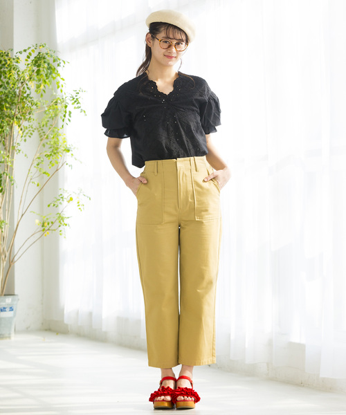 WEGO（ウィゴー）の「WEGO/スカラップコットンレースブラウス（シャツ/ブラウス・レディース・ライトピンク/ブラック/ホワイト/イエロー・FREE）」の17枚目の写真