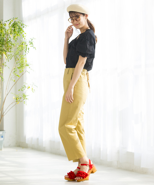 WEGO（ウィゴー）の「WEGO/スカラップコットンレースブラウス（シャツ/ブラウス・レディース・ライトピンク/ブラック/ホワイト/イエロー・FREE）」の19枚目の写真