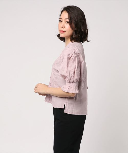 WEGO（ウィゴー）の「WEGO/スカラップコットンレースブラウス（シャツ/ブラウス・レディース・ライトピンク/ブラック/ホワイト/イエロー・FREE）」の21枚目の写真