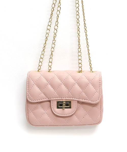 florist（フローリスト）の「合皮キルトショルダーバッグ（ショルダーバッグ・レディース・ブラック/ベージュ/ピンク/シルバー/ブルー/ホワイト・FREE）」の5枚目の写真