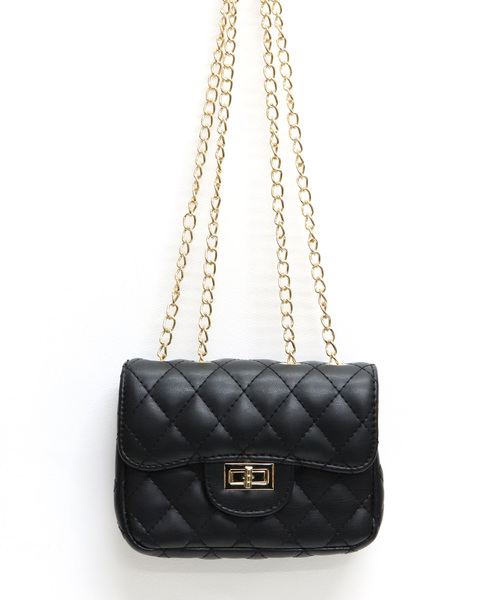 florist（フローリスト）の「合皮キルトショルダーバッグ（ショルダーバッグ・レディース・ブラック/ベージュ/ピンク/シルバー/ブルー/ホワイト・FREE）」の2枚目の写真