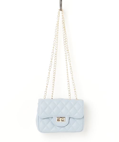 florist（フローリスト）の「合皮キルトショルダーバッグ（ショルダーバッグ・レディース・ブラック/ベージュ/ピンク/シルバー/ブルー/ホワイト・FREE）」の12枚目の写真