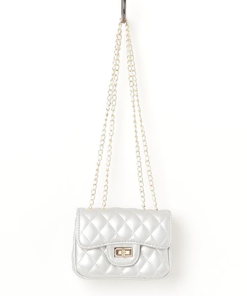 florist（フローリスト）の「合皮キルトショルダーバッグ（ショルダーバッグ・レディース・ブラック/ベージュ/ピンク/シルバー/ブルー/ホワイト・FREE）」の10枚目の写真