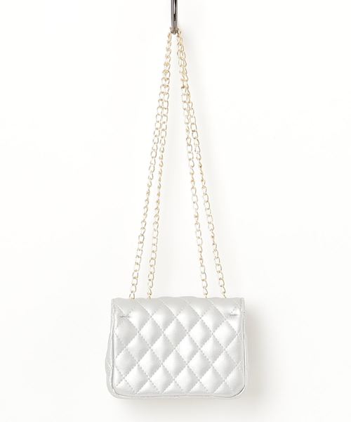 florist（フローリスト）の「合皮キルトショルダーバッグ（ショルダーバッグ・レディース・ブラック/ベージュ/ピンク/シルバー/ブルー/ホワイト・FREE）」の7枚目の写真