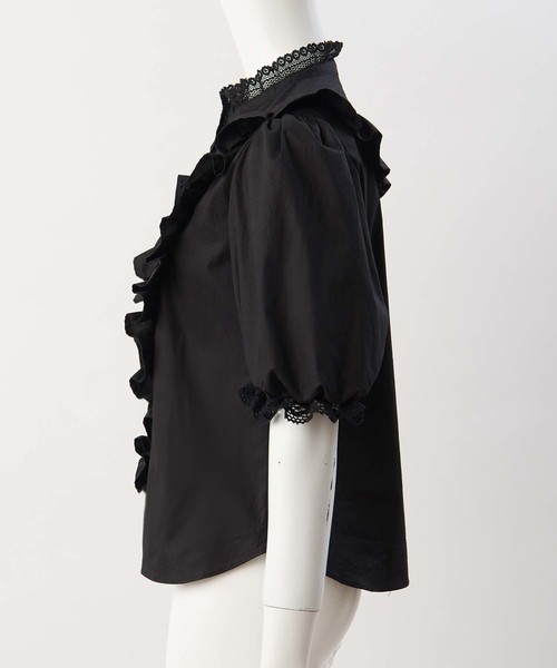 one after another NICE CLAUP（ワンアフターアナザーナイスクラップ）の「Ｖフリルタックブラウス（シャツ/ブラウス・レディース・ブラック/オフホワイト/ボルドー・FREE）」の20枚目の写真