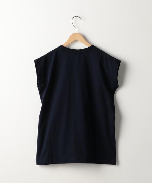 coen（コーエン）の「USAコットンフレンチスリーブTシャツ(カットソー)（Tシャツ/カットソー・レディース・ネイビー/ホワイト/グレー/ライラック・FREE）」の4枚目の写真