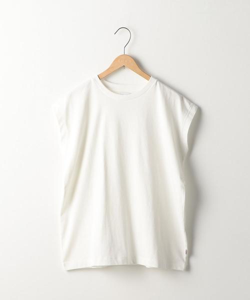 coen（コーエン）の「USAコットンフレンチスリーブTシャツ(カットソー)（Tシャツ/カットソー・レディース・ネイビー/ホワイト/グレー/ライラック・FREE）」の9枚目の写真