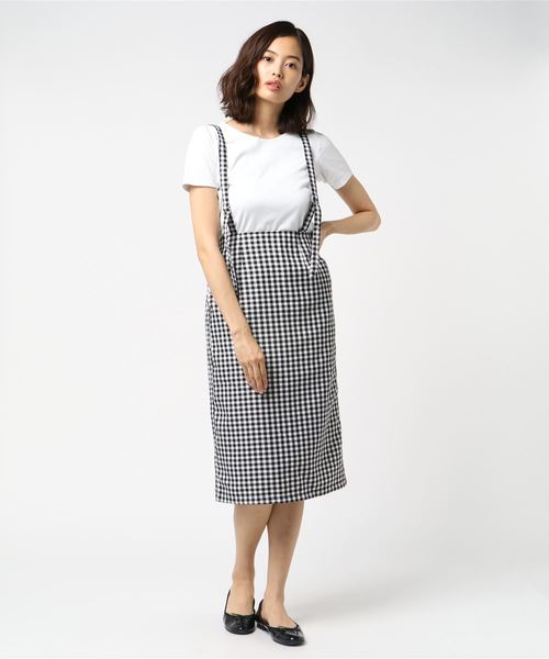 WEGO（ウィゴー）の「WEGO/サスペンダー付きナロースカート（スカート・レディース・ブラック系その他2/ブラック・FREE）」の6枚目の写真