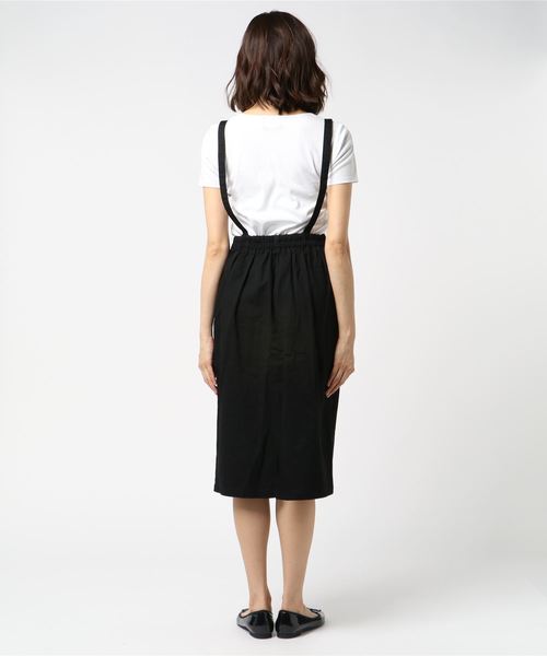 WEGO（ウィゴー）の「WEGO/サスペンダー付きナロースカート（スカート・レディース・ブラック系その他2/ブラック・FREE）」の4枚目の写真