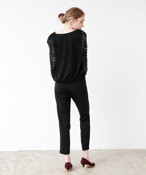 titivate(ティティベイト)の「レースマントスリーブセットアップ(セットアップ・レディース・ブラック/ネイビー・S/M/L)」の5枚目の写真