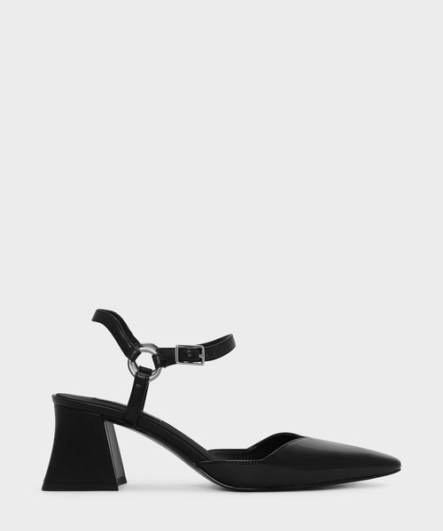 CHARLES & KEITH(チャールズ & キース)の「アンクルストラップフレアヒール / ANKLE STRAP FLARE HEELS(サンダル・レディース・ブラック/レッド/ピンク・22.5cm/23cm/23.5cm/24.5cm/25cm/25.5cm)」の2枚目の写真