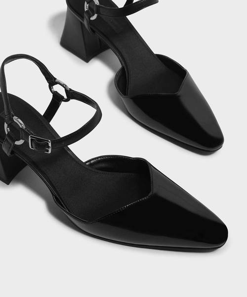 CHARLES & KEITH(チャールズ & キース)の「アンクルストラップフレアヒール / ANKLE STRAP FLARE HEELS(サンダル・レディース・ブラック/レッド/ピンク・22.5cm/23cm/23.5cm/24.5cm/25cm/25.5cm)」の7枚目の写真