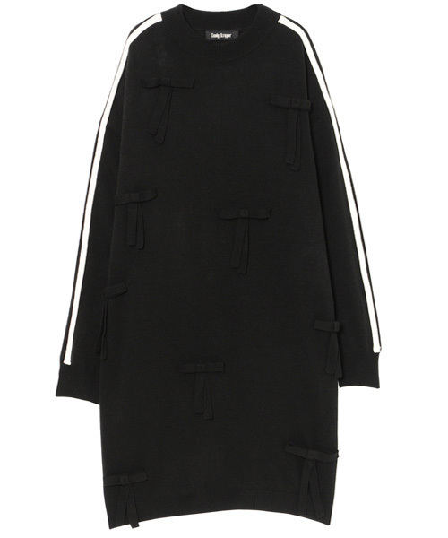 Candy Stripper（キャンディストリッパー）の「RIBBON STUDDED KNIT ワンピース（ワンピース・レディース・ブラック/ブラック系その他/ネイビー/ブルー系その他・2）」の2枚目の写真