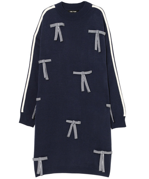 Candy Stripper（キャンディストリッパー）の「RIBBON STUDDED KNIT ワンピース（ワンピース・レディース・ブラック/ブラック系その他/ネイビー/ブルー系その他・2）」の12枚目の写真