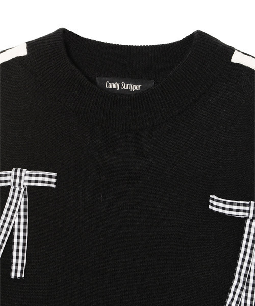 Candy Stripper（キャンディストリッパー）の「RIBBON STUDDED KNIT ワンピース（ワンピース・レディース・ブラック/ブラック系その他/ネイビー/ブルー系その他・2）」の8枚目の写真