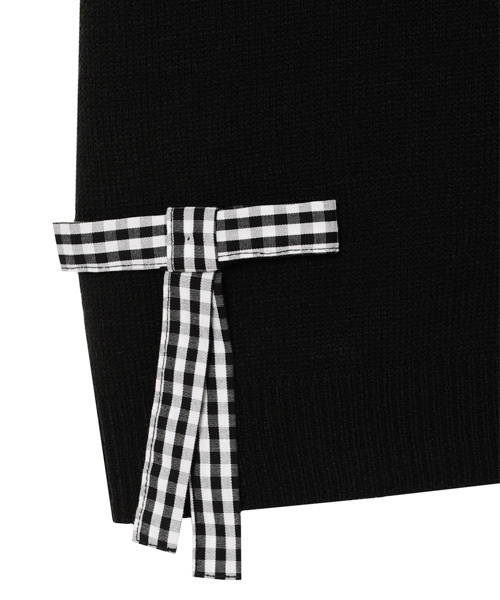 Candy Stripper（キャンディストリッパー）の「RIBBON STUDDED KNIT ワンピース（ワンピース・レディース・ブラック/ブラック系その他/ネイビー/ブルー系その他・2）」の6枚目の写真