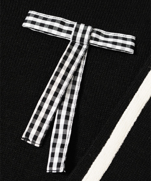 Candy Stripper（キャンディストリッパー）の「RIBBON STUDDED KNIT ワンピース（ワンピース・レディース・ブラック/ブラック系その他/ネイビー/ブルー系その他・2）」の5枚目の写真