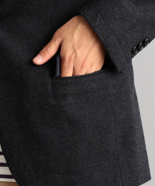 green label relaxing（グリーンレーベルリラクシング）の「CM デニムライク ツイード 2ボタン M70 ジャケット（テーラードジャケット・メンズ・ネイビー/ダークグレー・SMALL/X-LARGE/LARGE/MEDIUM/X-SMALL）」の11枚目の写真