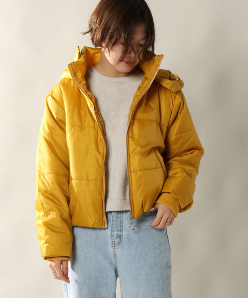 notch.(ノッチ)の「フード中綿ブルゾン(ブルゾン・レディース・ブラック/イエロー・M/L)」の1枚目の写真