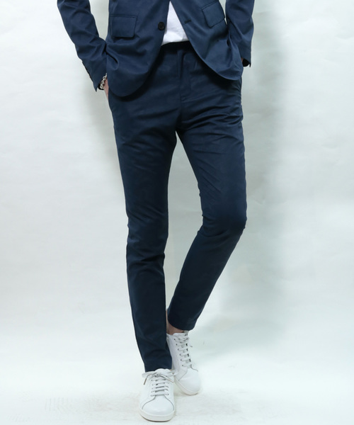 junhashimoto(ジュンハシモト)の「SIDE GATHER PANTS(スラックス・メンズ・チャコールグレー/ネイビー・4/3/5/2)」の2枚目の写真