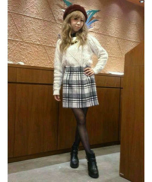 VENCEEXCHANGE(ヴァンスエクスチェンジ)の「チェックペンシルハイウエストスカート(スカート・レディース・ブラック/ブルー/オフホワイト/レッド・MEDIUM)」の2枚目の写真