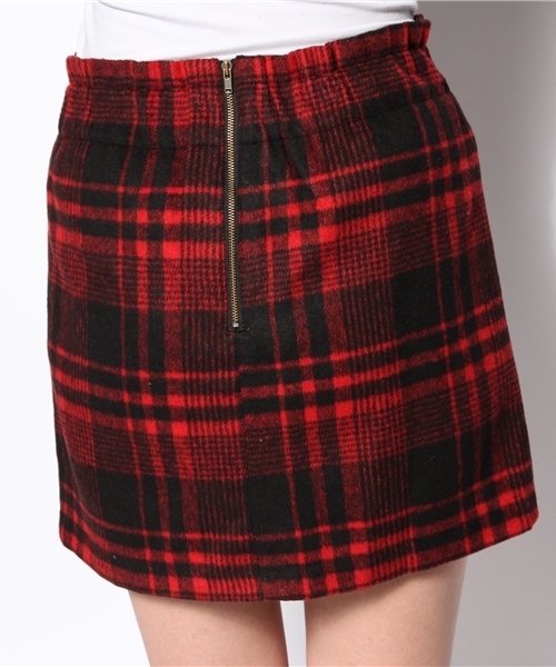 VENCEEXCHANGE(ヴァンスエクスチェンジ)の「チェックペンシルハイウエストスカート(スカート・レディース・ブラック/ブルー/オフホワイト/レッド・MEDIUM)」の7枚目の写真