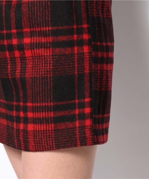 VENCEEXCHANGE(ヴァンスエクスチェンジ)の「チェックペンシルハイウエストスカート(スカート・レディース・ブラック/ブルー/オフホワイト/レッド・MEDIUM)」の8枚目の写真