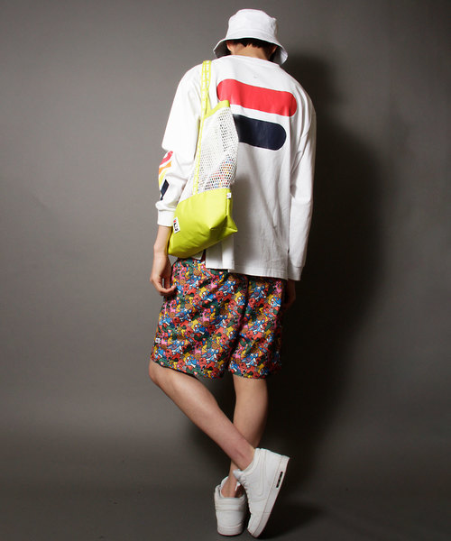 FILA HERITAGE(フィラヘリテージ)の「【FILA heritage】マグロゴ&ラインロゴ メッシュトートバッグ(トートバッグ・メンズ・ブラック/ネイビー/イエロー・FREE)」の9枚目の写真