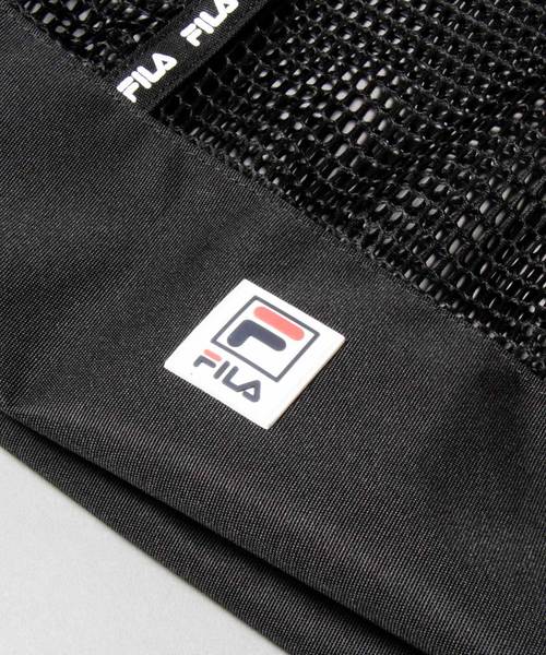 FILA HERITAGE(フィラヘリテージ)の「【FILA heritage】マグロゴ&ラインロゴ メッシュトートバッグ(トートバッグ・メンズ・ブラック/ネイビー/イエロー・FREE)」の14枚目の写真