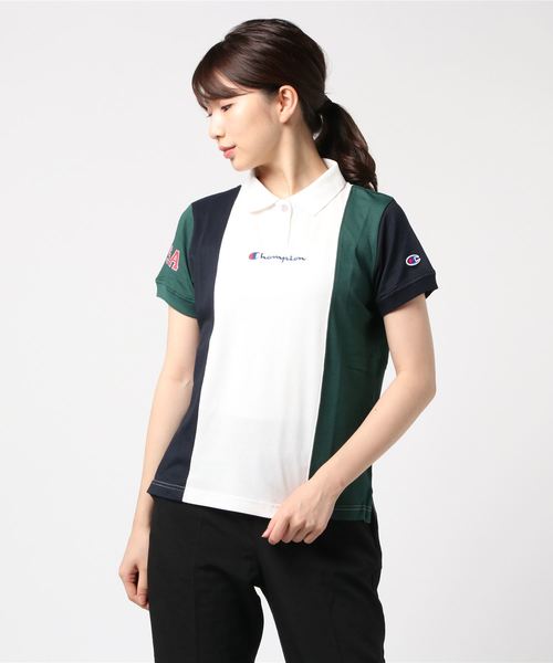 Champion Golf（チャンピオンゴルフ）の「【Champion/チャンピオン】レディース GOLF ポロシャツ（ポロシャツ・レディース・グリーン/レッド/ピンク/ライトブルー・MEDIUM/LARGE）」の2枚目の写真