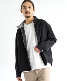 ストレッチナイロン ルーズシルエット スウィングトップ